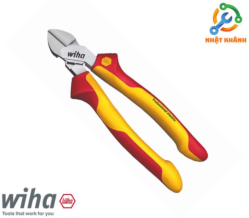 Kìm Cắt Mũi Thon 160mm Cách Điện 1000 Volt WIHA 43335