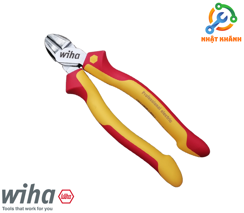 Kìm Cắt Mũi Thon 180mm Cách Điện 1000 Volt WIHA 43340