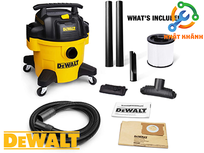 Máy Hút Bụi Công Nghiệp 3 Chức Năng 23 Lít Dewalt - DXV23P (Thương Hiệu Mỹ)