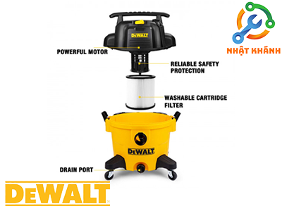 Máy Hút Bụi Công Nghiệp 3 Chức Năng 34 Lít Dewalt - DXV34P (Thương Hiệu Mỹ)